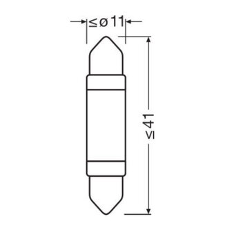 Osram C5W LED Retrofit 41mm Wei&szlig; 12V SV8.5-8 | OFF-ROAD ONLY