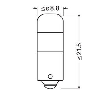 Osram T4W LED Retrofit Wei&szlig; 12V BA9s 2 St&uuml;ck | OFF-ROAD ONLY