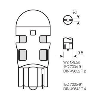 Osram W5W W2.1x9.5d LED Retrofit Rot Satz 12 volt | OFF-ROAD ONLY