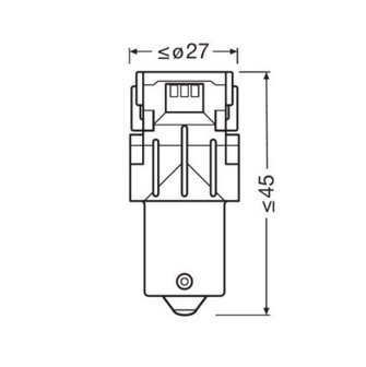 Osram P21W LED Retrofit Orange Satz BA15s 12 volt | OFF-ROAD ONLY