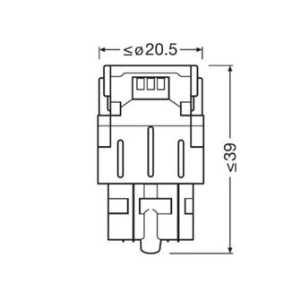 Osram W21/5W LED Retrofit Rot 12V W3x16q 2 St&uuml;ck | OFF-ROAD ONLY