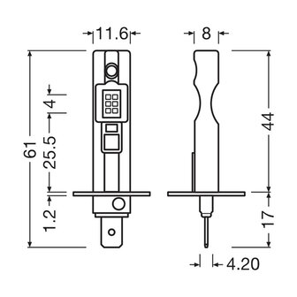 Osram H1 HL Easy LED Hauptscheinwerfer-Set 9W P14,5s 12V