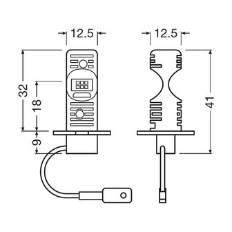 Osram H3 HL Easy LED-Scheinwerfer-Set 8W PK22s 12V