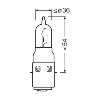 Osram Halogen Birne 12V Original Line S2 BA20d