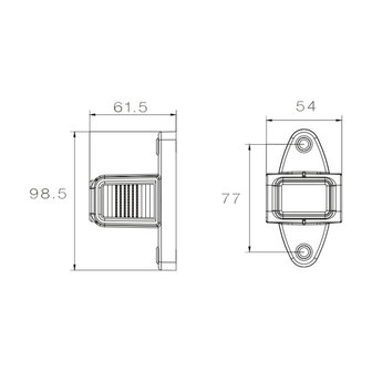 Asp&ouml;ck LED Seitenleuchte Superpoint IV Kurz | Links