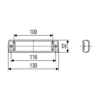 Hella LED Positionsleuchte 24V Rot | 2TM 008 645-951