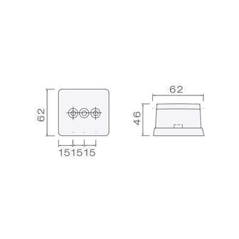 Asp&ouml;ck LED Markierungsleuchte Flexipoint Wei&szlig; 0,5m Kabel 12V