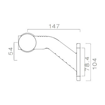 Asp&ouml;ck LED Seitenleuchte Superpoint III Schr&auml;g | Links