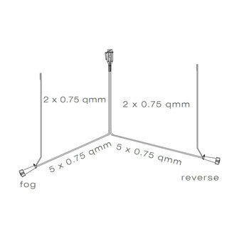 Asp&ouml;ck Kabelbaum 13-poliger Stecker 5P Bajonett 8M + 2x Abzweig DC 6M