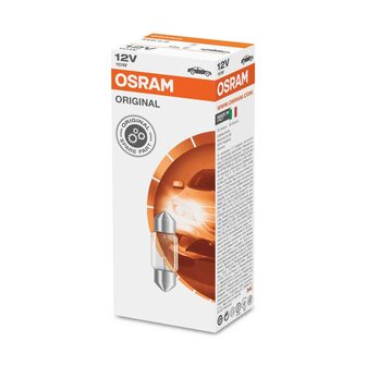 Osram Gl&uuml;hbirne 12V 10W SV8.5-8 Original Line 10 St&uuml;ck