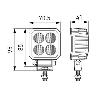 Hella LED R&uuml;ckfahrscheinwerfer TS1700 | AMP Superseal | 2ZR 357 110-531