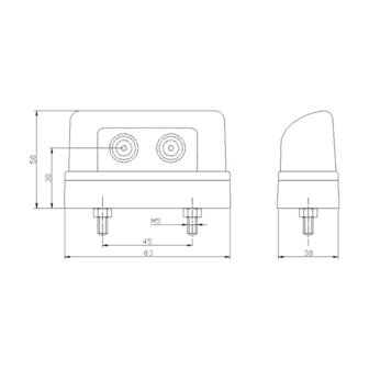 Fristom FT-016/1 LED Kennzeichenbeleuchtung 12-24V 2 St&uuml;ck