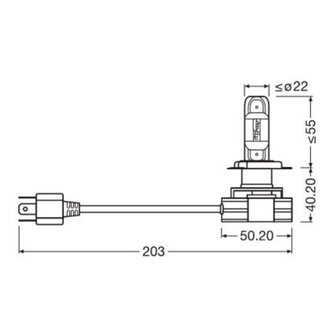 Osram H4 LED Hauptscheinwerfer P43t 12-24V Per Stuk | OFF-ROAD ONLY