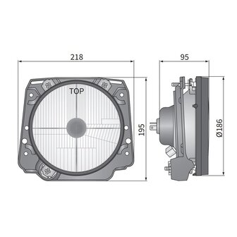 Wesem Hauptscheinwerfer VW Golf II Tuning, &Oslash;186mm