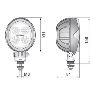 Wesem LED Breitstrahler 2000LM + Kabel