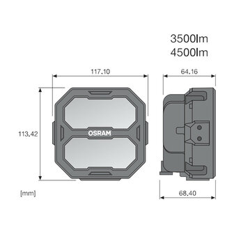 Osram LED Arbeitsscheinwerfer PX Cube Breitstrahler 4500 lm