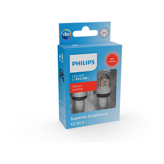 Philips P21/5W LED Retrofit Rot 12-24V 2 St&uuml;ck