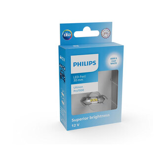 Philips SV8.5 Festoon 30 mm Kaltwei&szlig; 6000K 12V