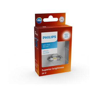 Philips SV8.5 Festoon 30 mm Kaltwei&szlig; 6000K 24V