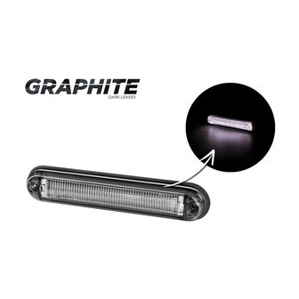 Horpol Slim LED Positionsleuchte Wei&szlig; 10-30V Dark-Look