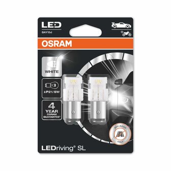 Osram P21/5W LED Retrofit Wei&szlig; 12V BAY15d 2 St&uuml;ck | OFF-ROAD ONLY