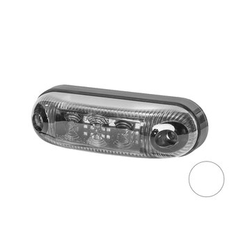 Horpol LED Positionsleuchte Wei&szlig; Oval LD-370 Dark-Look