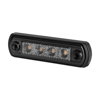 Horpol LED Postionsleuchte Orange Flache Montage 4 LEDS Dark-Look