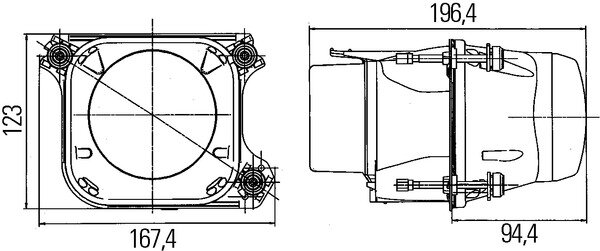 Hella Koplamp bi-xenon 24V Ø90mm | 1AL 008 934-021