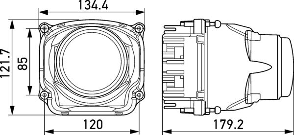 Hella Koplamp bi-led SAE m/Deutsch-aansluiting | 1AL 012 758-121