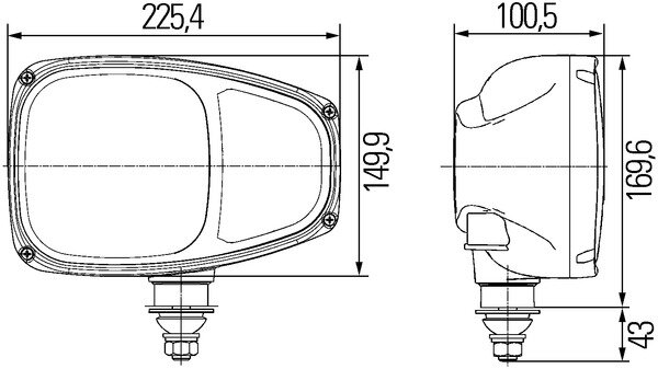 Hella Koplamp Combi 220 12V Deutsch Met Knipperlicht l | 1EE 996 174-357