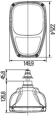 Hella Koplamp Combi 220 24V Deutsch Met Knipperlicht Links | 1EE 996 174-387