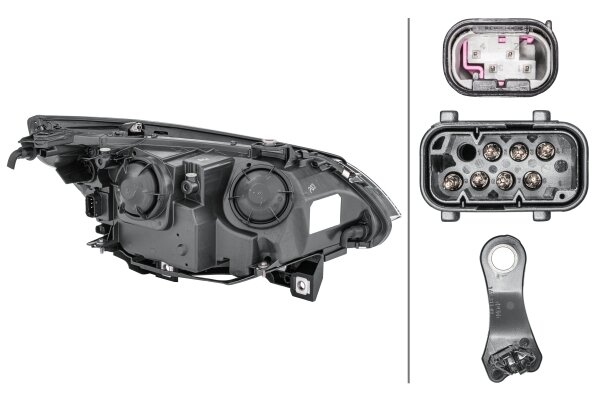 Hella Koplamp BMW 5 E60 07/03-03/07 Links H7/H7 | 1EF 008 673-071