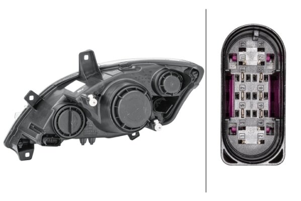 Hella Koplamp MB Vito/Viano (W639) 10- Rechts H7 Dagrijverlichting | 1EG 009 627-021