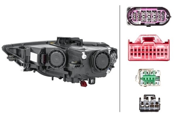 Hella Koplamp Audi A3 12- 16 Rechts donker Bi- Xenon | 1EL 010 740-321