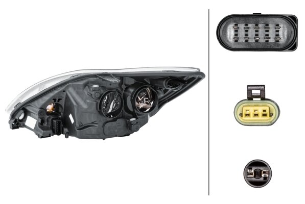 Hella Koplamp Ford Focus II (DA_) 08- Rechts Xenon | 1EL 354 807-061