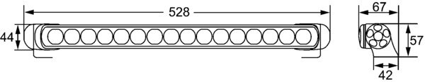 Hella Verstr led 12/24V 470mm single twin | 1FJ 958 130-301