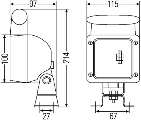 Hella Werklamp UltraBeam HD m/tule | 1GA 007 506-101