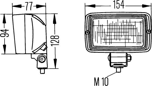 Hella Werklamp Picador Met Gloeilampen 24V H3 | 1GA 340 110-001