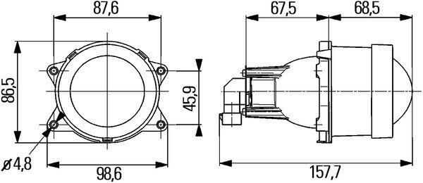 Hella Verstr DE module 60 Zonder Standlicht 12V | 1KL 998 570-021