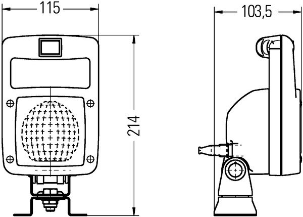 Hella Werklamp UltraBeam m/schak/greep AMP | 1GA 997 506-631