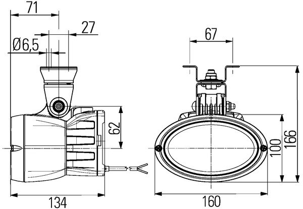 Hella Werklamp Oval 100 24V Xenon XP Voorveld Verlichting | 1GA 996 461-261