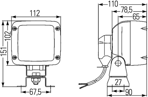 Hella Werklamp UltraBeam m/u-beugel z/gr H9 | 1GA 996 150-021