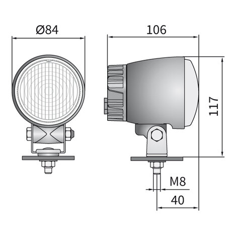 Wesem LED Tagfahrlicht mit eingebautem Deutsch Stecker