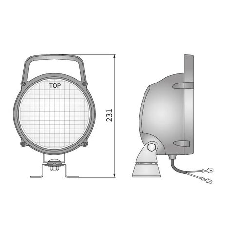 Wesem Halogen Arbeitsscheinwerfer mit Griff