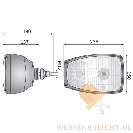 Afmetingen-koplamp