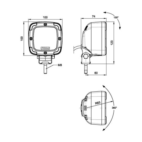 Fristom FT-036 LED Arbeitsscheinwerfer ADR 1800LM 12-36V