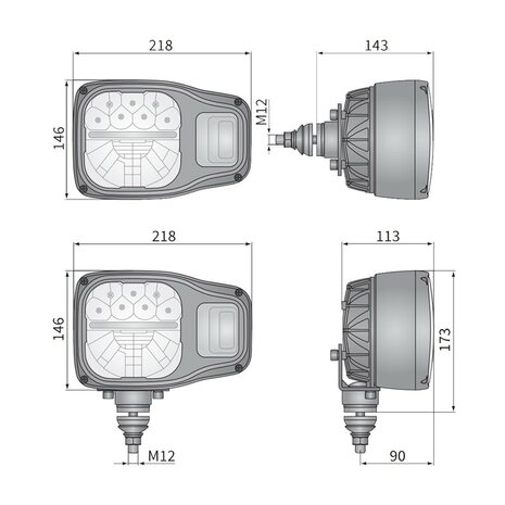 Wesem LED Hauptscheinwerfer Met Blinker Links K1