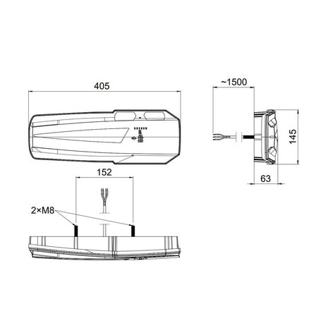 Horpol LED Rückleuchte Mavic 6-Funktionen NEON-look Links