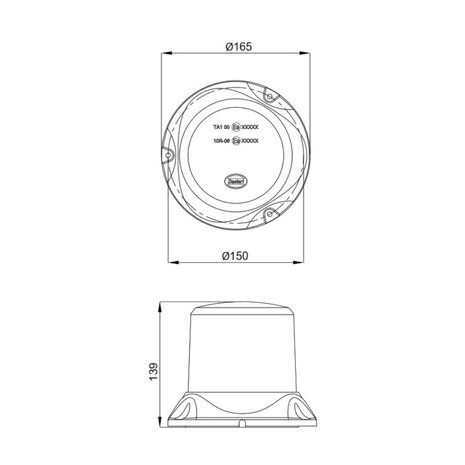 Dasteri LED Rundumleuchte DSL-W500L.05 Orange