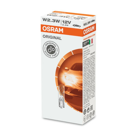 Osram W2.3W Glühbirne 12V W2x4.6d Original Line 10 Stück